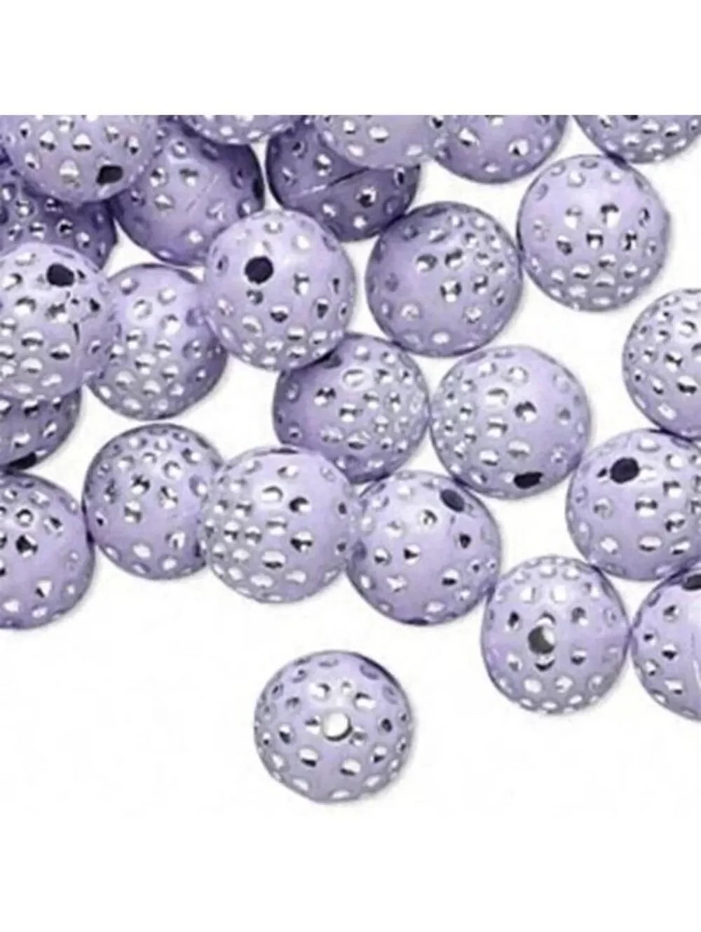 10 Pcs 20mm Purple dot Beads, Polka Beads, Bubblegum Beads, Chunky Beads